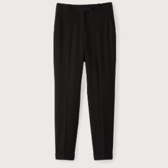 The Slim Eleanor Wool Pant in Black - Picture 3 of 5
